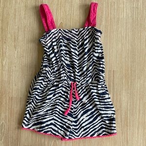 Mini Boden Zebra Romper Size 7-8